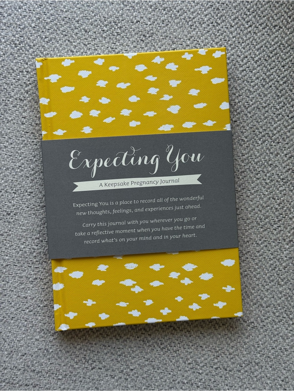 NWT Expecting You Keepsake Pregnancy Journal - Mustard Yellow